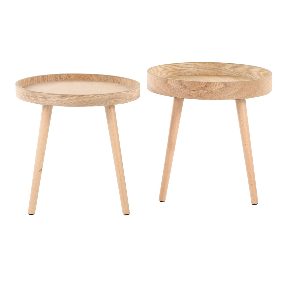 Pebble Wood Side Table Set