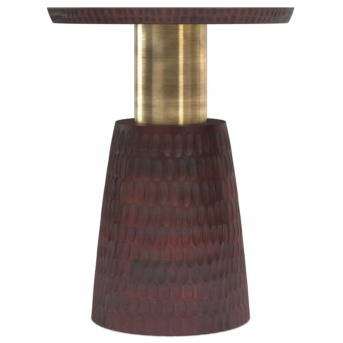 Fluted Wood Side Table