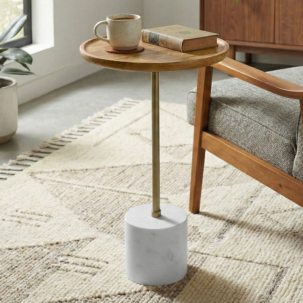 Marble Base Side Table