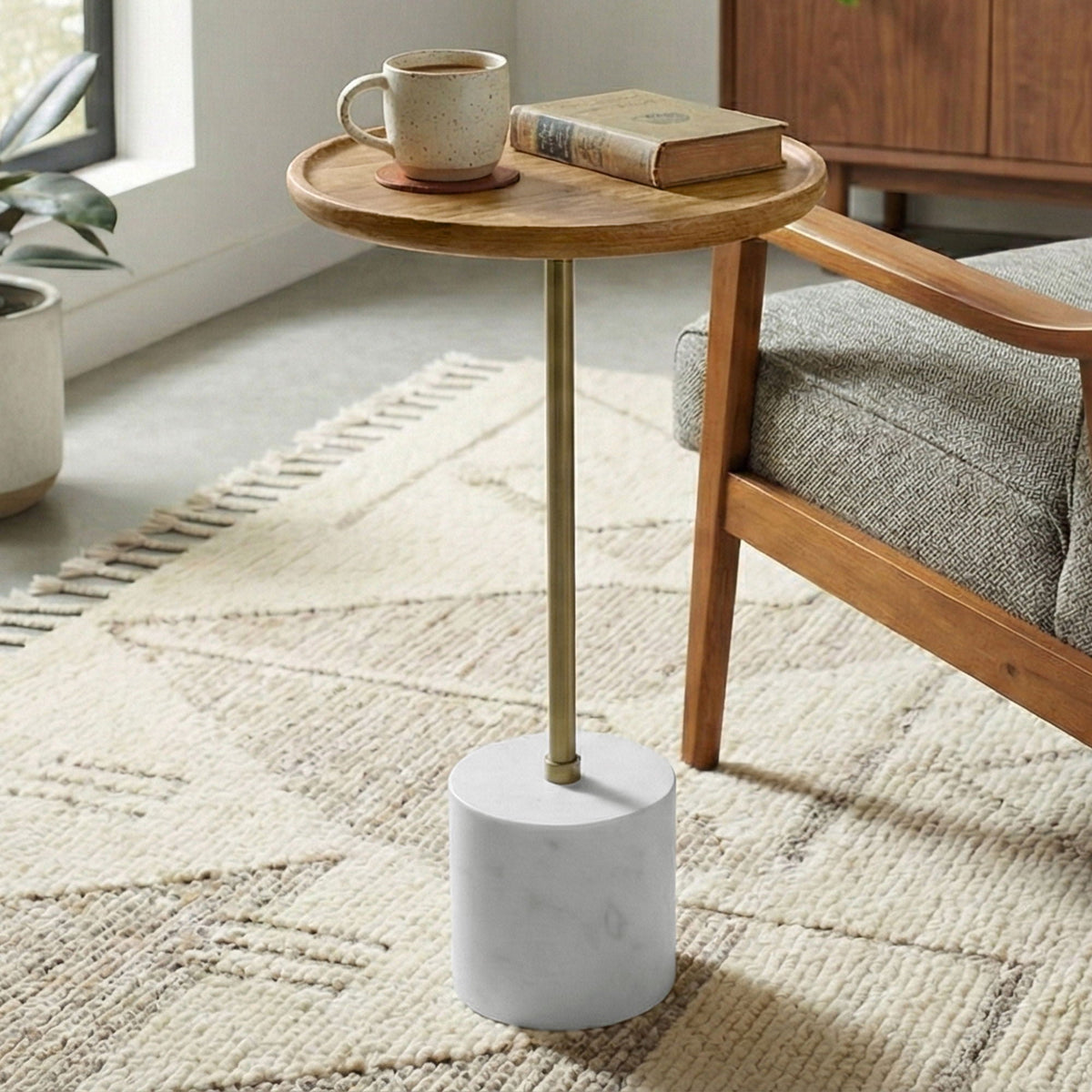 Marble Base Side Table