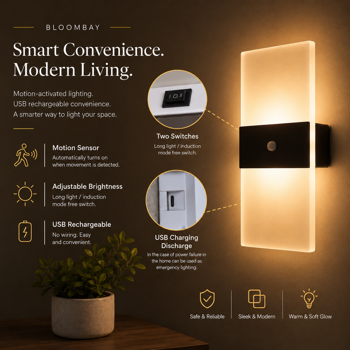 Motion Sensor Sconce