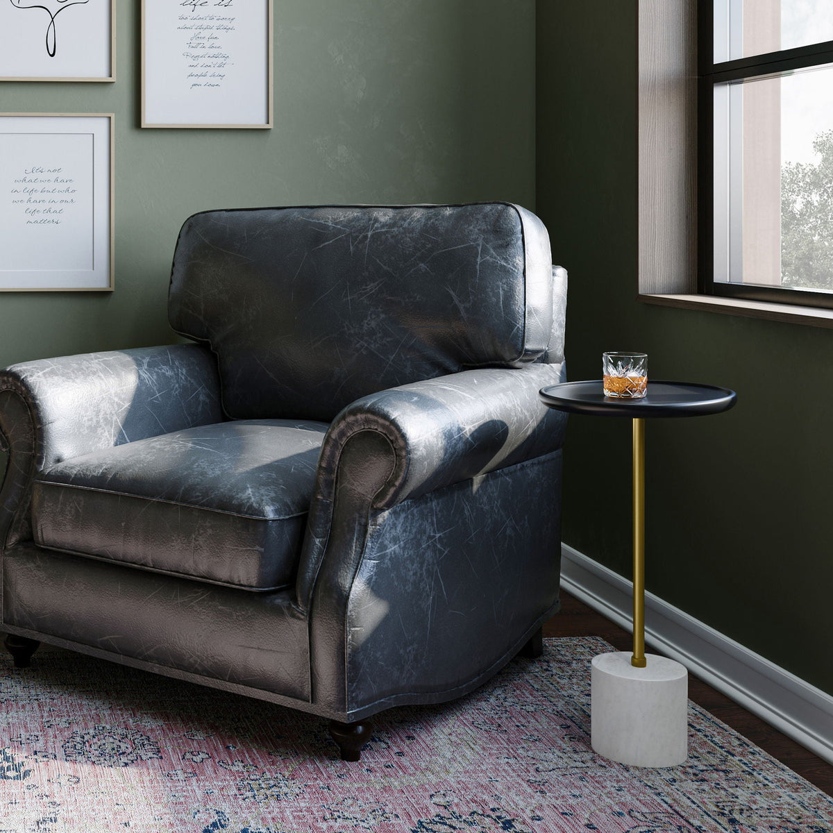 Marble Base Side Table