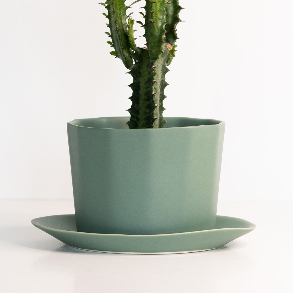 Geometric Oval Porcelain Planter