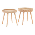 Pebble Wood Side Table Set