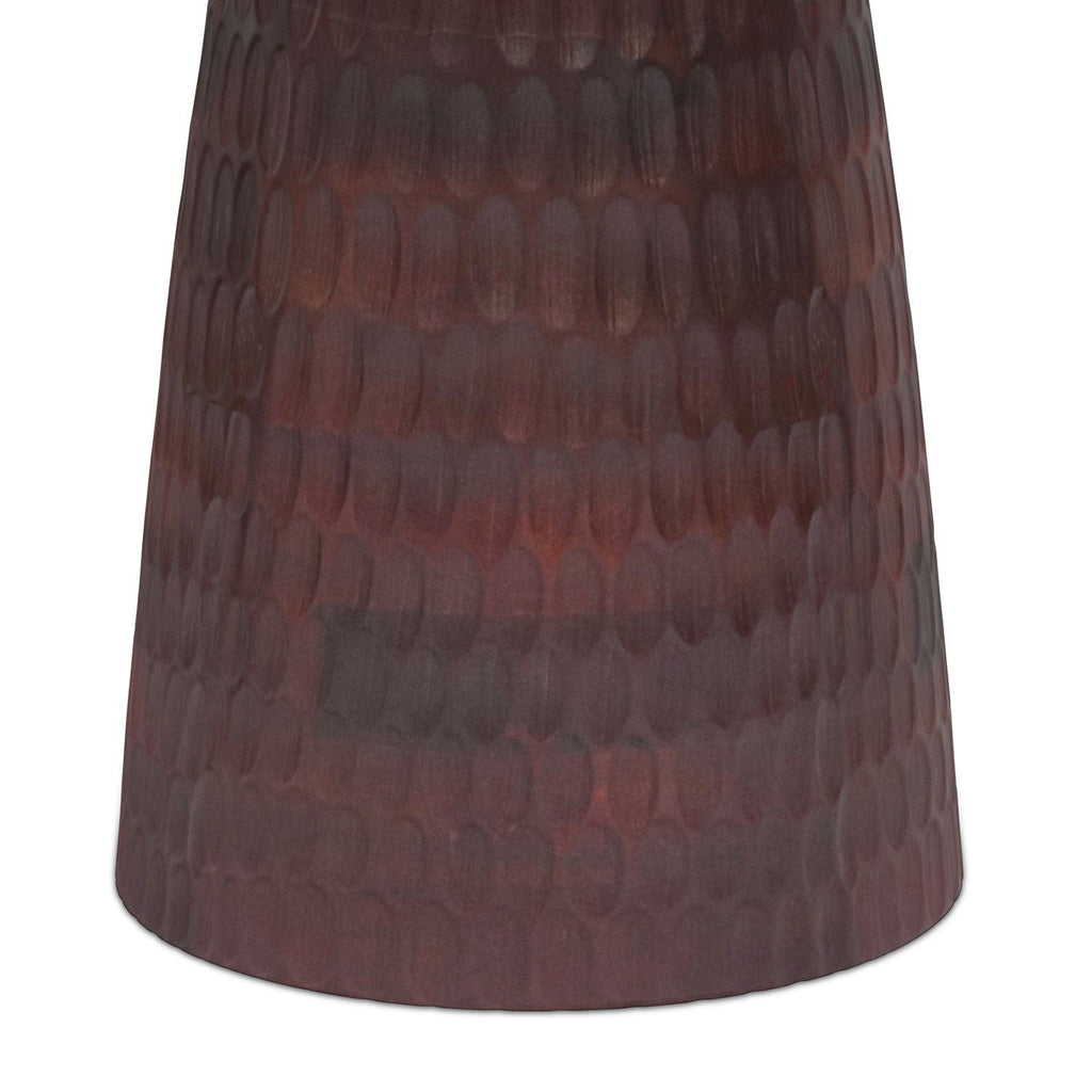 Fluted Wood Side Table